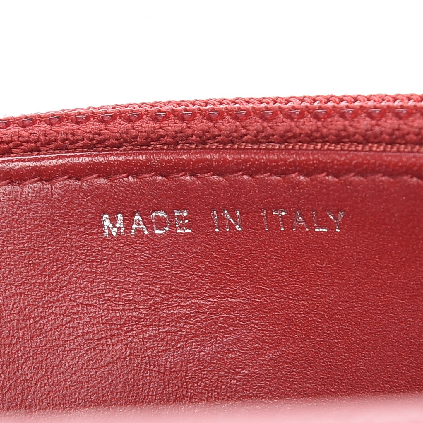 Caviar Quilted Wallet on Chain WOC Red