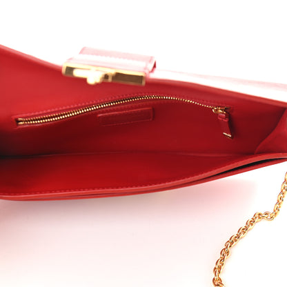 Christian Dior Crinkled Lambskin 30 Montaigne Clutch Red 5 of 8