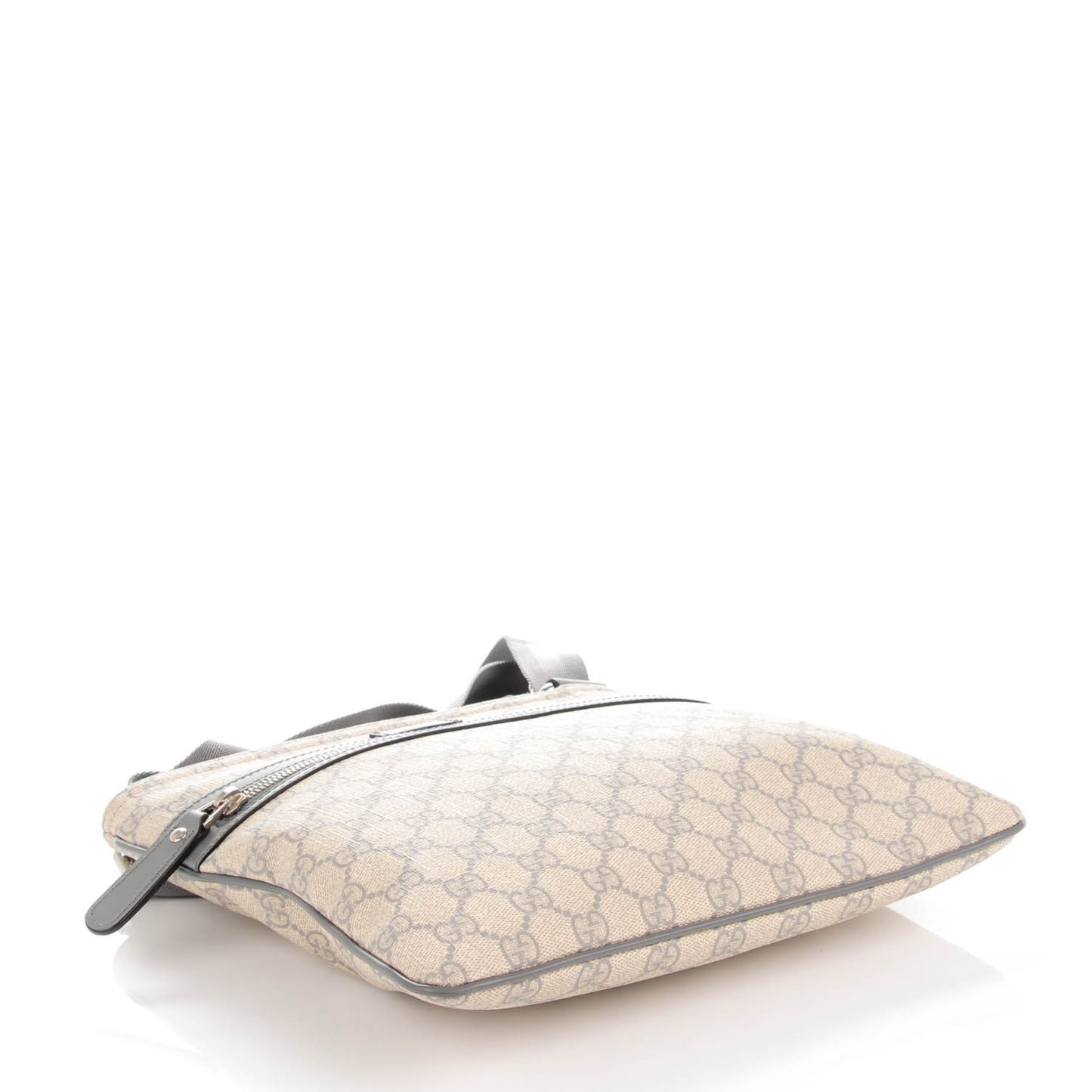 GG Supreme Monogram Small Flat Messenger Bag Ecru Grigio
