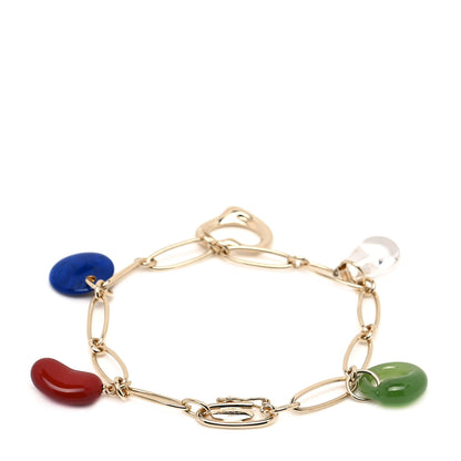 Tiffany 18K Yellow Gold Elsa Peretti Five Stone Charm Bracelet 6 of 7