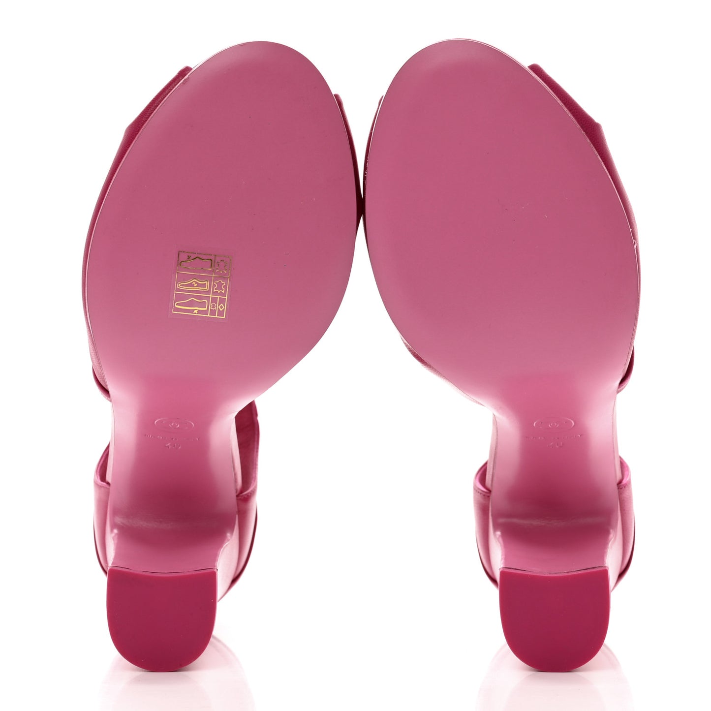 Lambskin Pearl CC Sandals 40 Pink