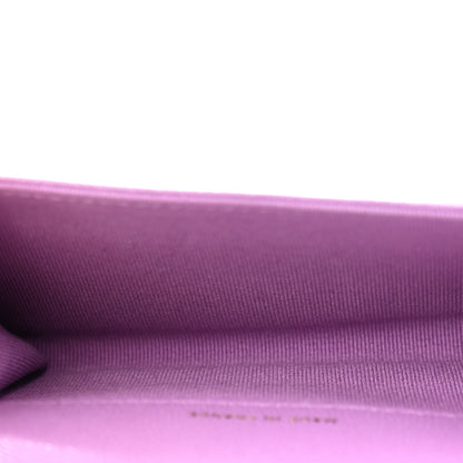 Chanel Caviar Quilted Flap Card Holder Wallet Purple 5 of 9
