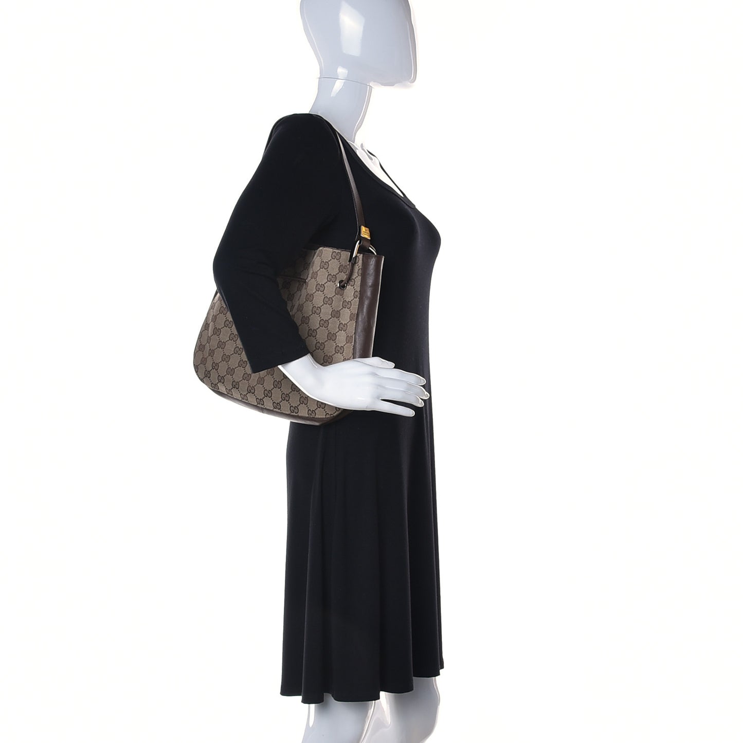 Monogram Small Drawstring Shoulder Bag Dark Brown