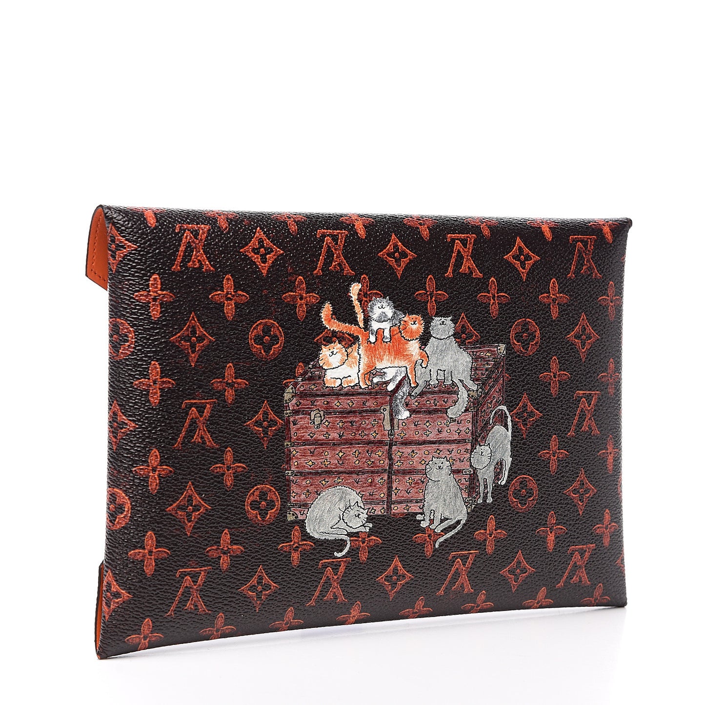 Catogram Large Kirigami Pochette Marron