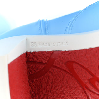 Christian Louboutin PVC Loubirain 70MM Rain Boots 38 Blue 6 of 8
