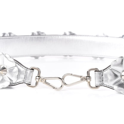 Fendi Vitello Catalan Mirror Flowerland Studded Strap You Silver 3 of 4
