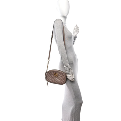Gucci Calfskin Matelasse Small GG Marmont Chain Shoulder Bag Porcelain Rose 2 of 10