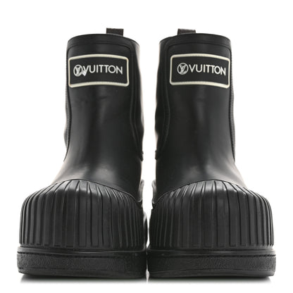 Louis Vuitton Calfskin Polar Flat Ankle Boots 38 Black 3 of 9