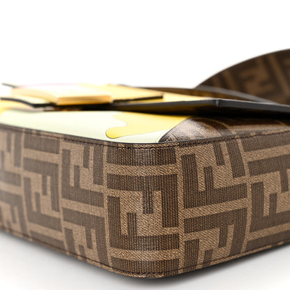 Fendi Glazed Fabric FF 1974 Hairdo Girls Inlay Baguette Mogano Panna Multicolor 9 of 10