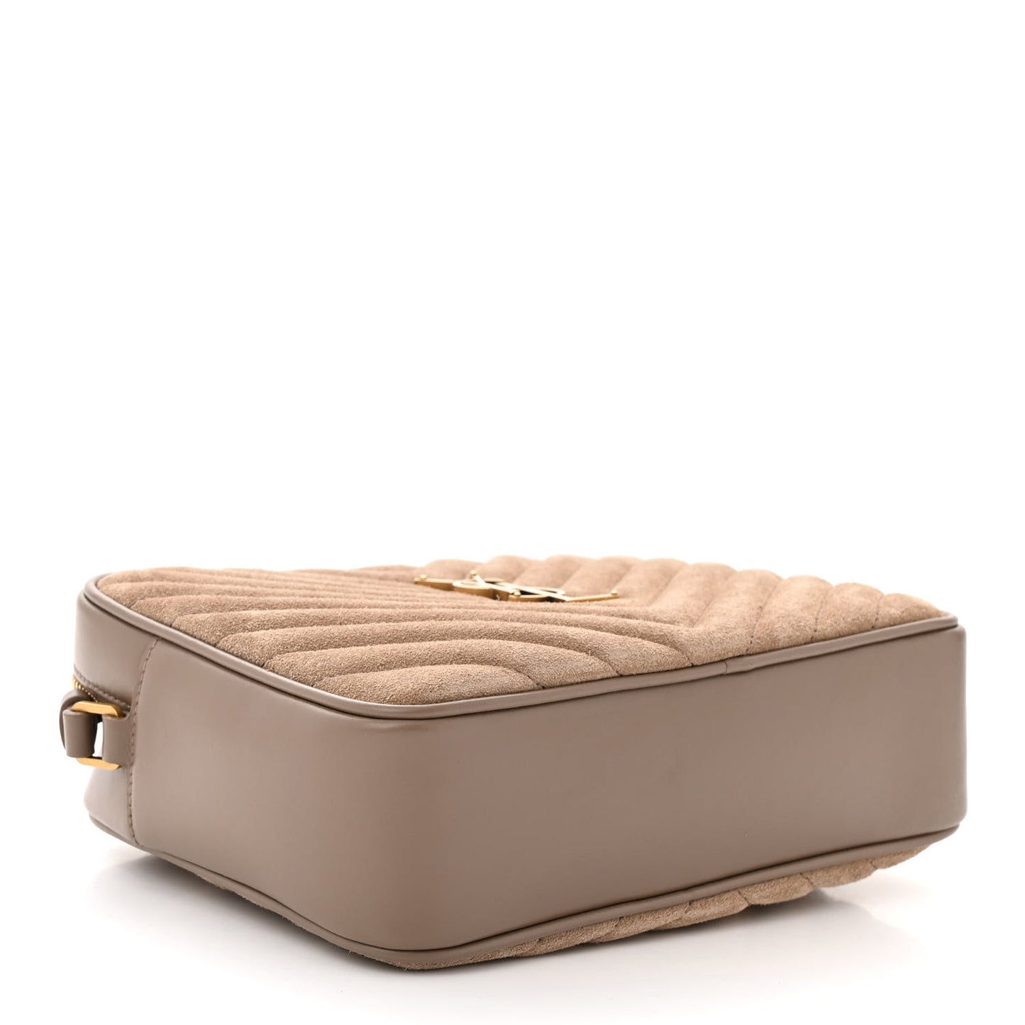 Suede Matelasse Monogram Lou Camera Bag Taupe