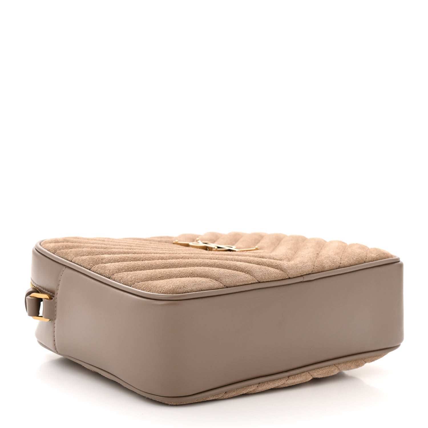 Saint Laurent Suede Matelasse Monogram Lou Camera Bag Taupe 4 of 10