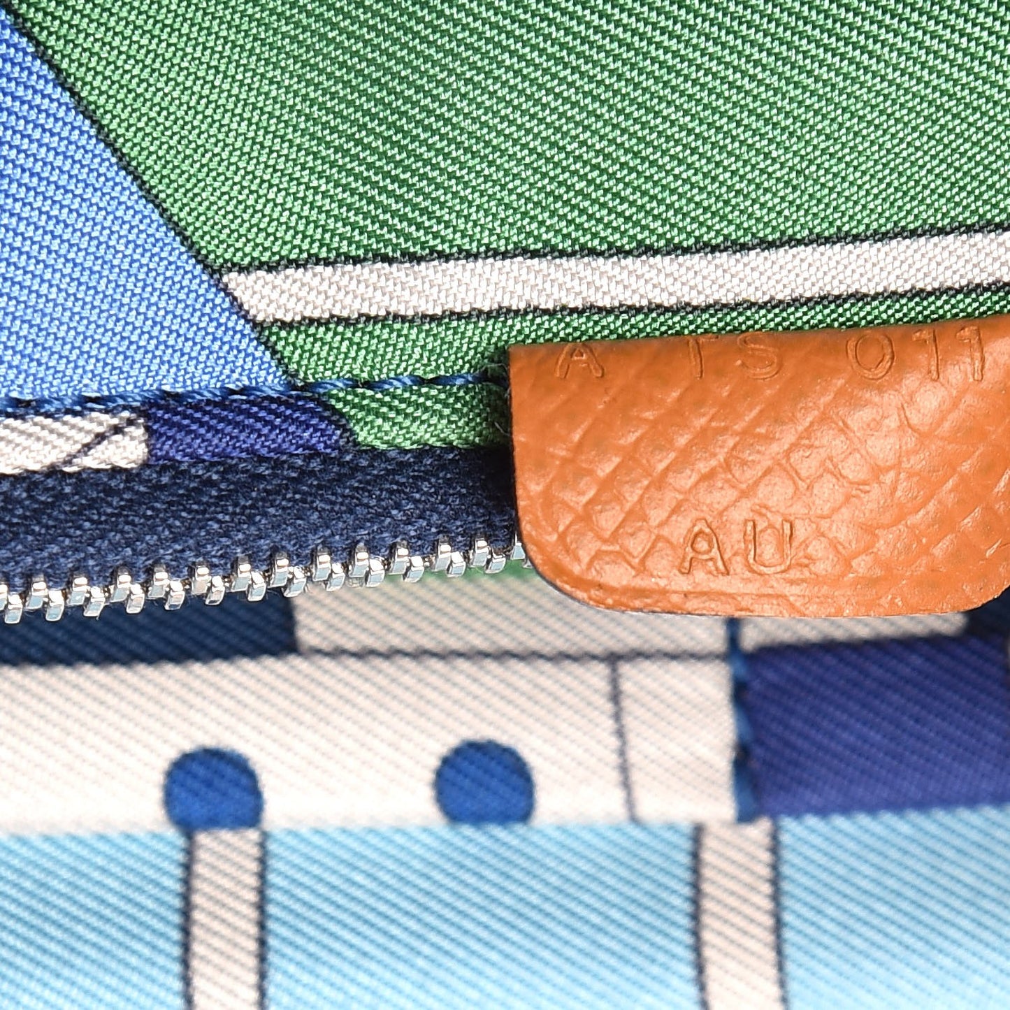 Epsom Silk'In Wallet Toffee Mykonos Bleu Ciel