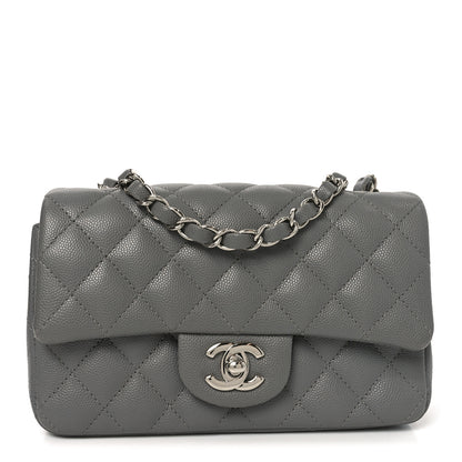 Chanel Caviar Quilted Mini Rectangular Flap Grey 1 of 11