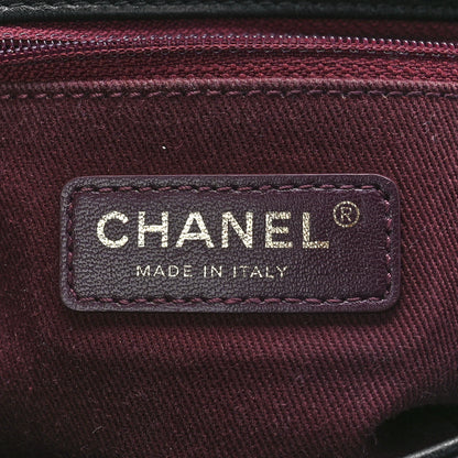 Chanel Calfskin Chevron Quilted Medium Surpique Flap Black 8 of 14