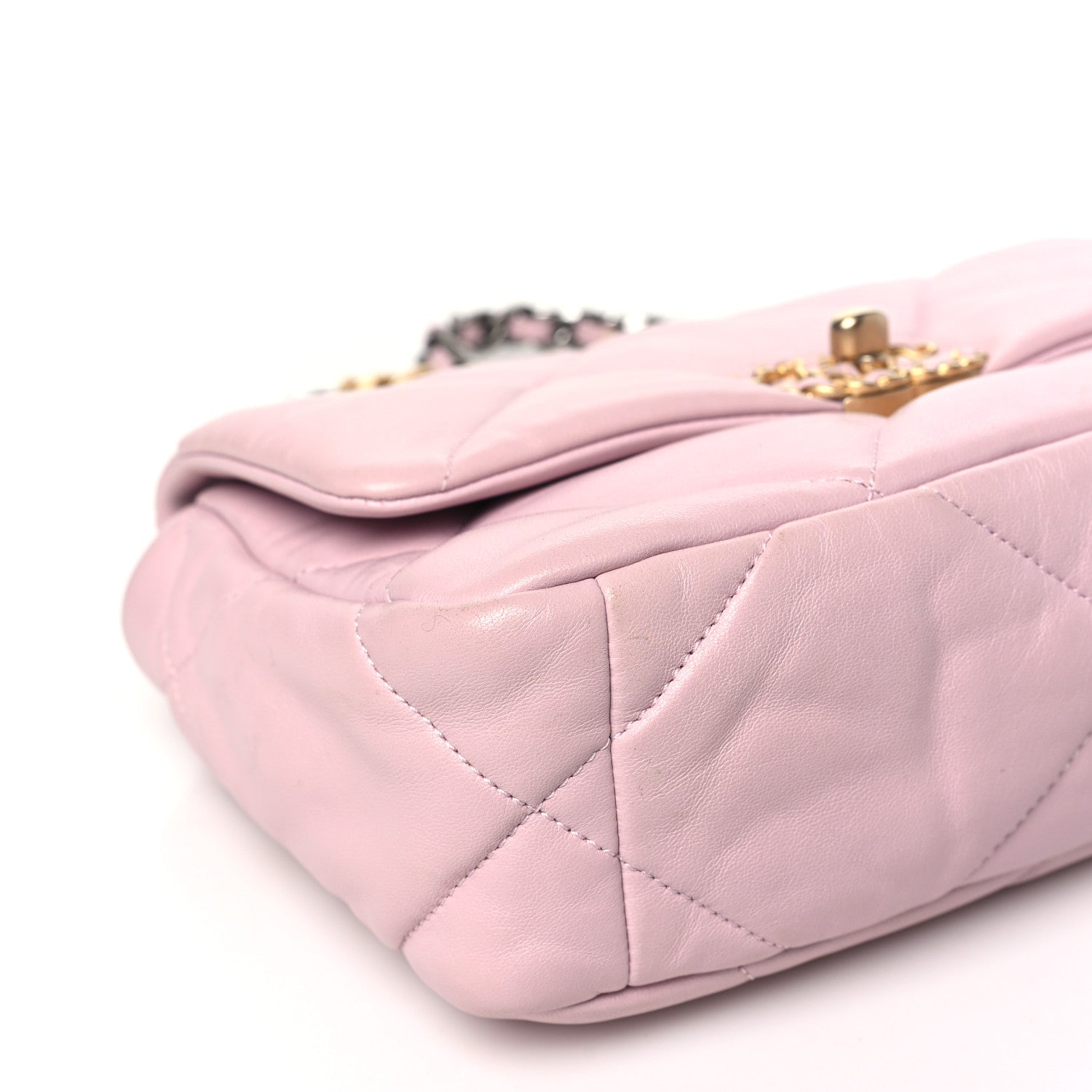 Chanel Lambskin Quilted Medium Chanel 19 Flap Light Pink 9 of 10