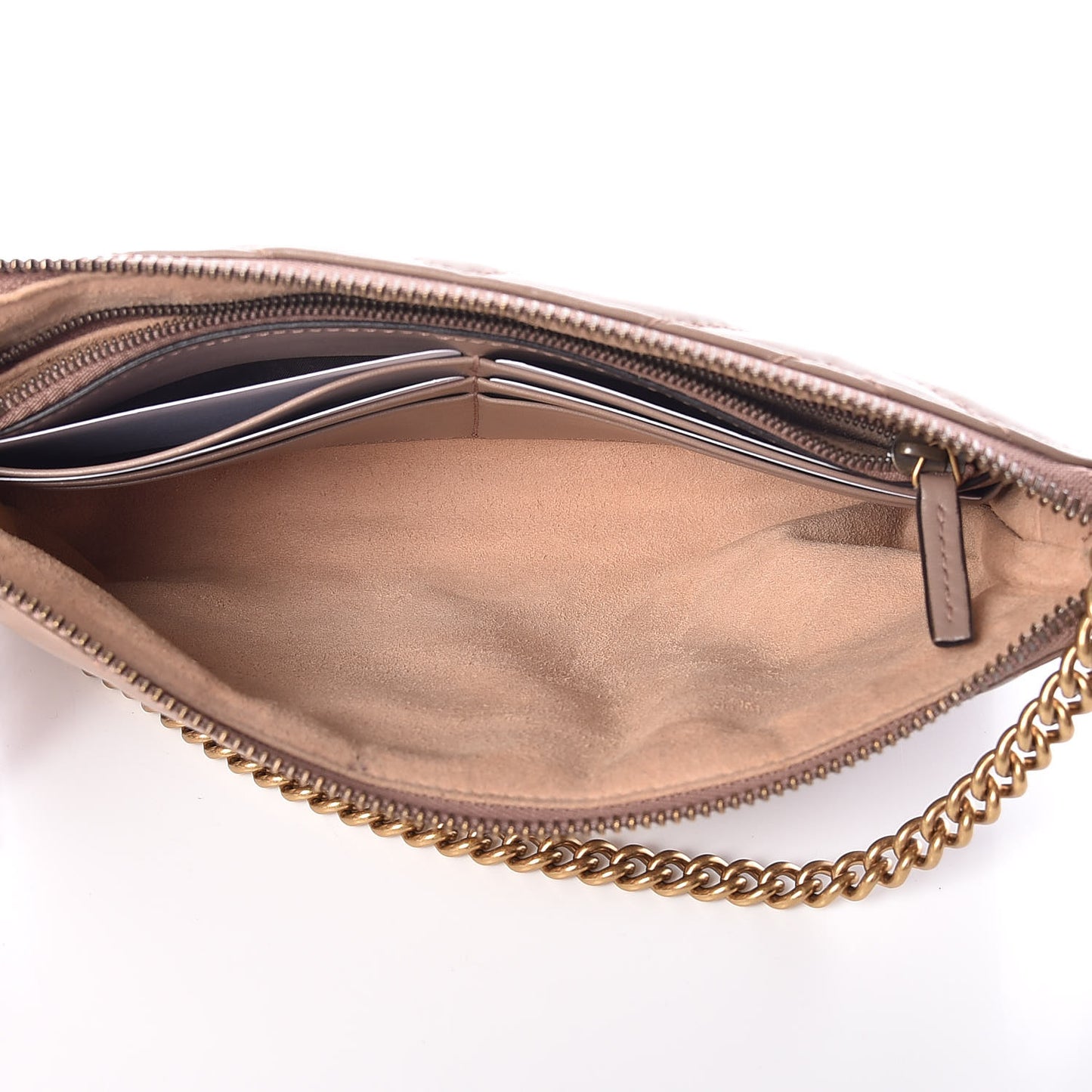 Calfskin Matelasse Mini GG Marmont Chain Bag Porcelain Rose