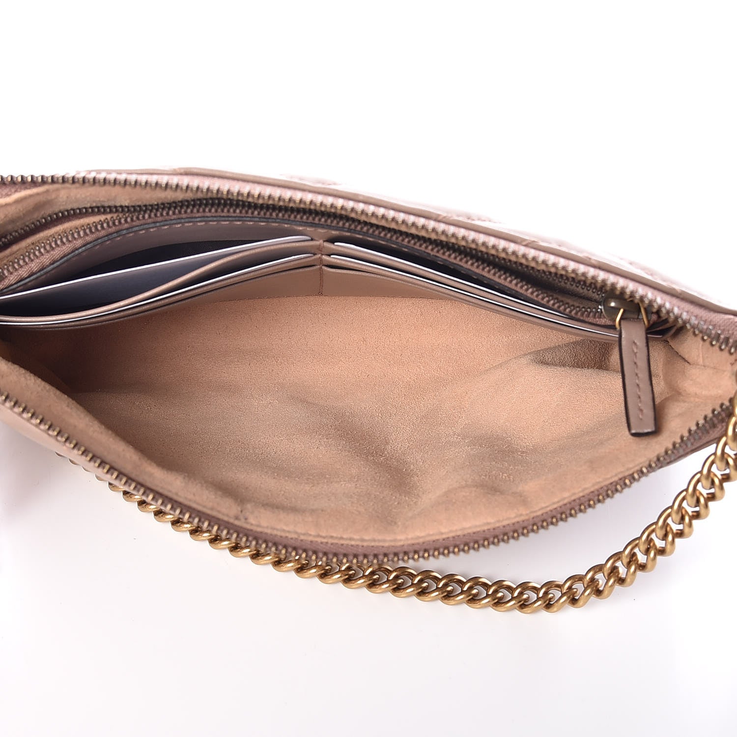 Gucci Calfskin Matelasse Mini GG Marmont Chain Bag Porcelain Rose 5 of 10