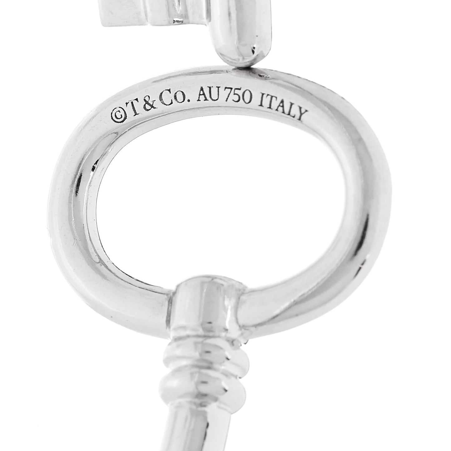 18K White Gold Keys Wire Bracelet