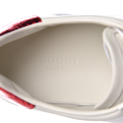 Gucci Calfskin Ayers Web Womens Ace Bow Lace Sneakers 38.5 White 11 of 14