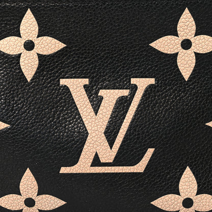 Louis Vuitton Empreinte Monogram Giant Double Zip Pochette Black Cream 8 of 12