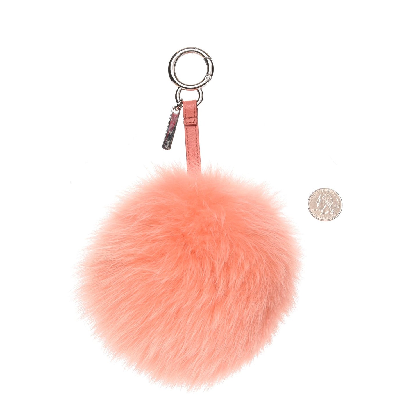 Fox Fur Y ABCharm Bag Charm Pink Black