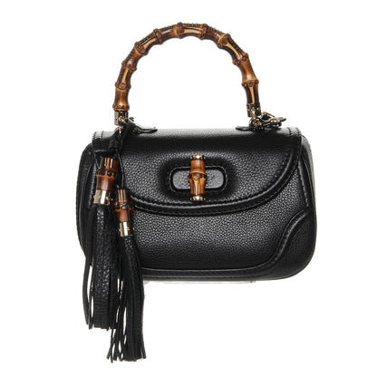 Gucci Cellarius Calfskin Small New Bamboo Top Handle Bag Black 1 of 6