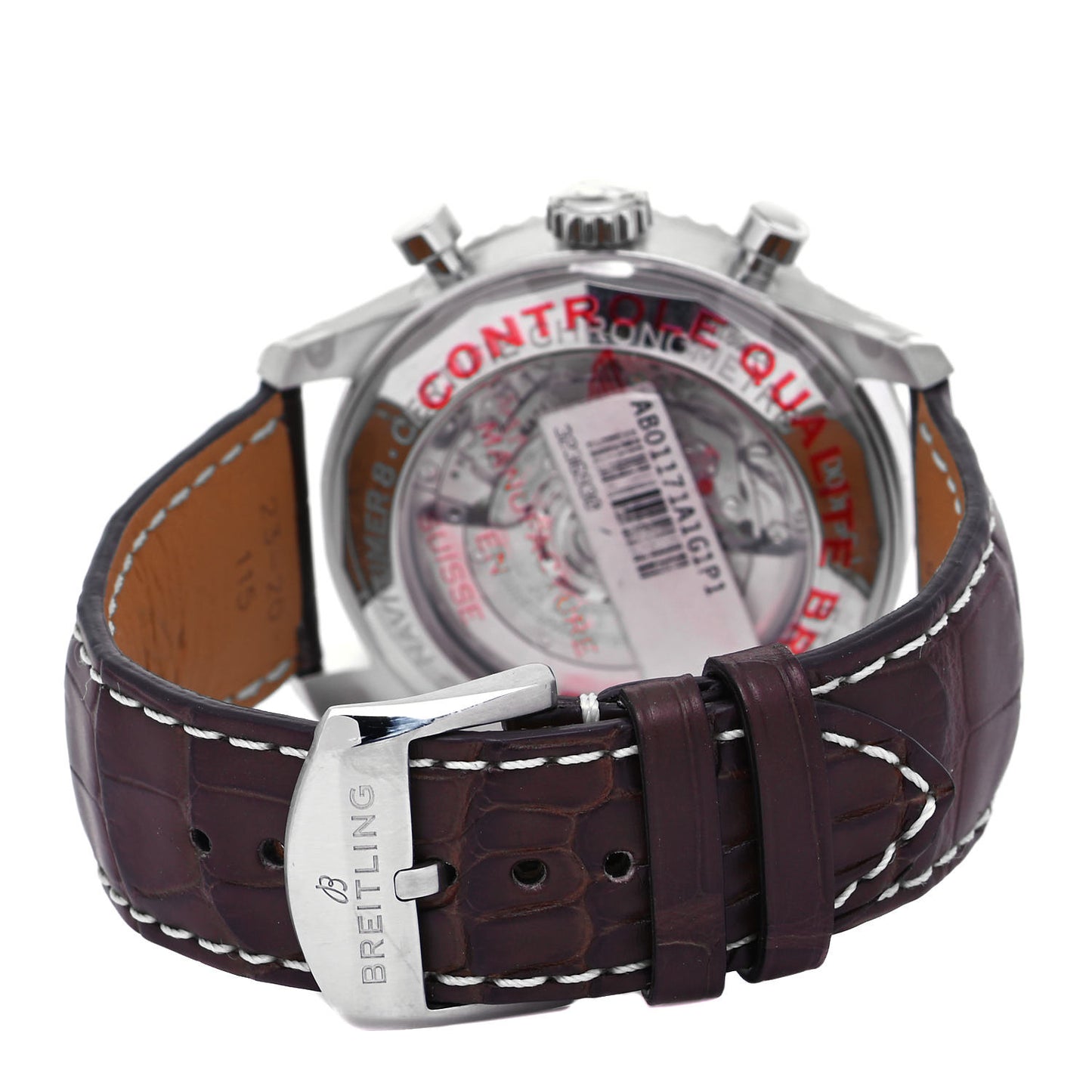 Stainless Steel Alligator 43mm Navitimer 8 Chronograph Automatic Watch AB0117