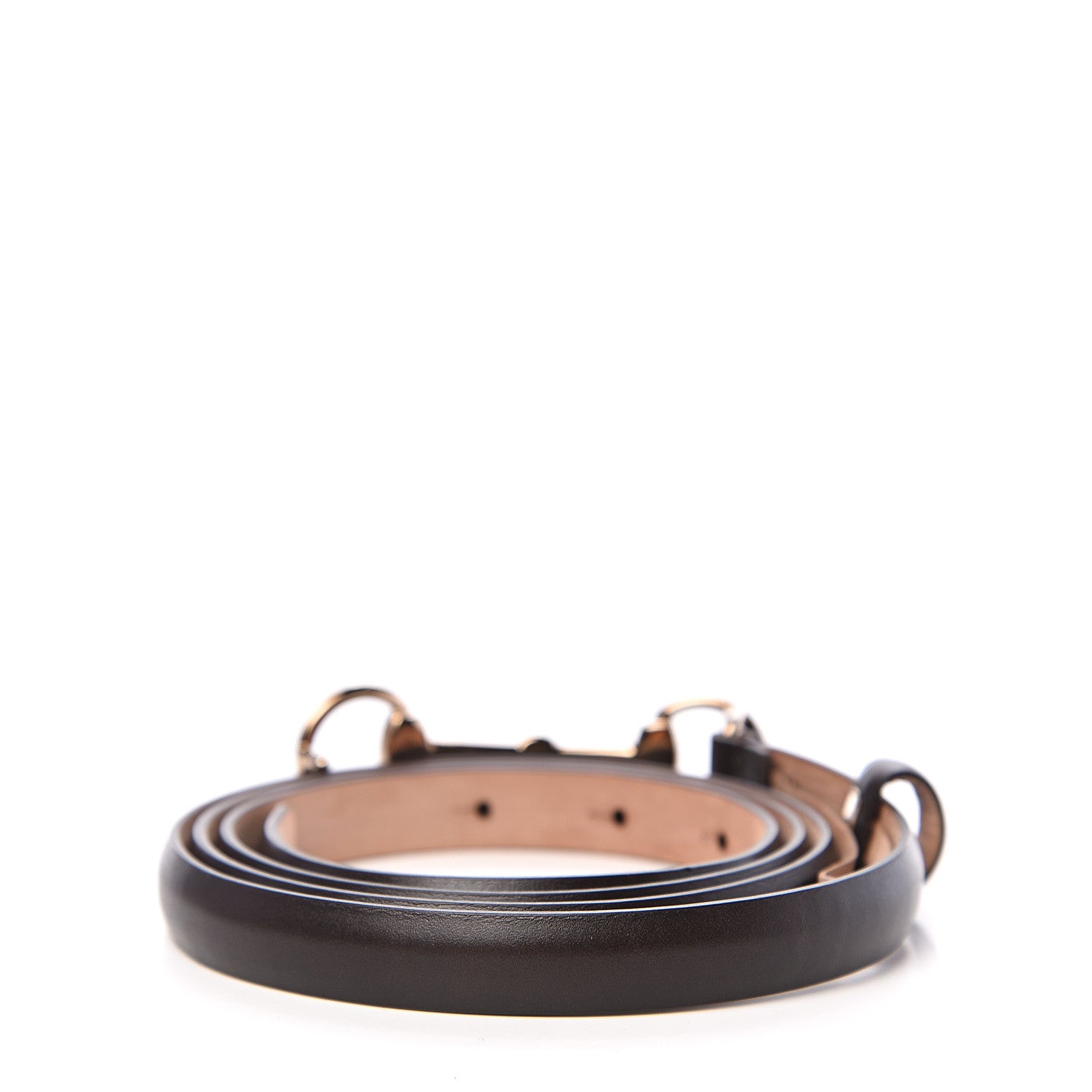 Gucci Calfskin Horsebit Skinny Belt 105 42 Black 2 of 5