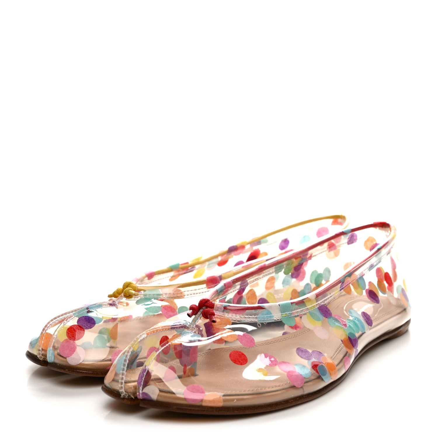 Maison Margiela PVC Confetti Printed Tabi New Ballerina Flats 39 Multicolor 4 of 9