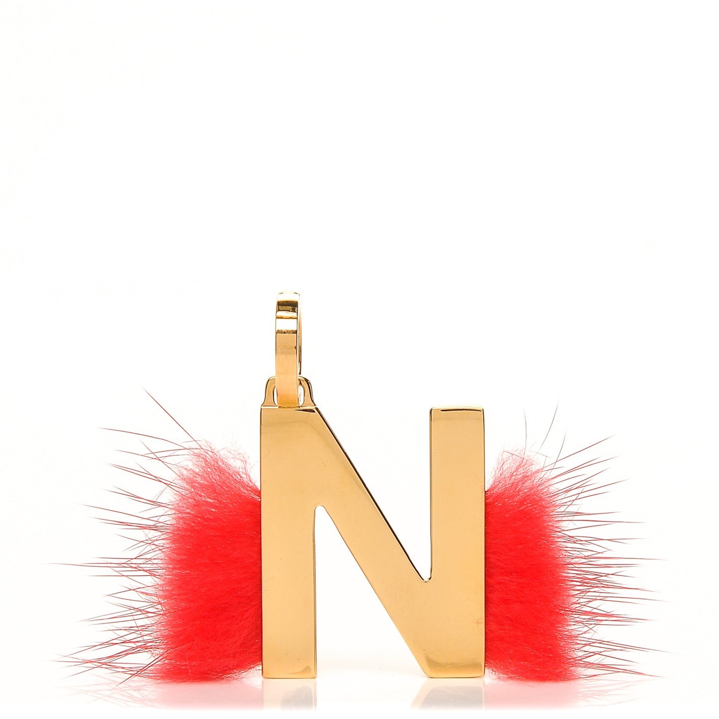 Mink Fur N ABClick Bag Charm Red