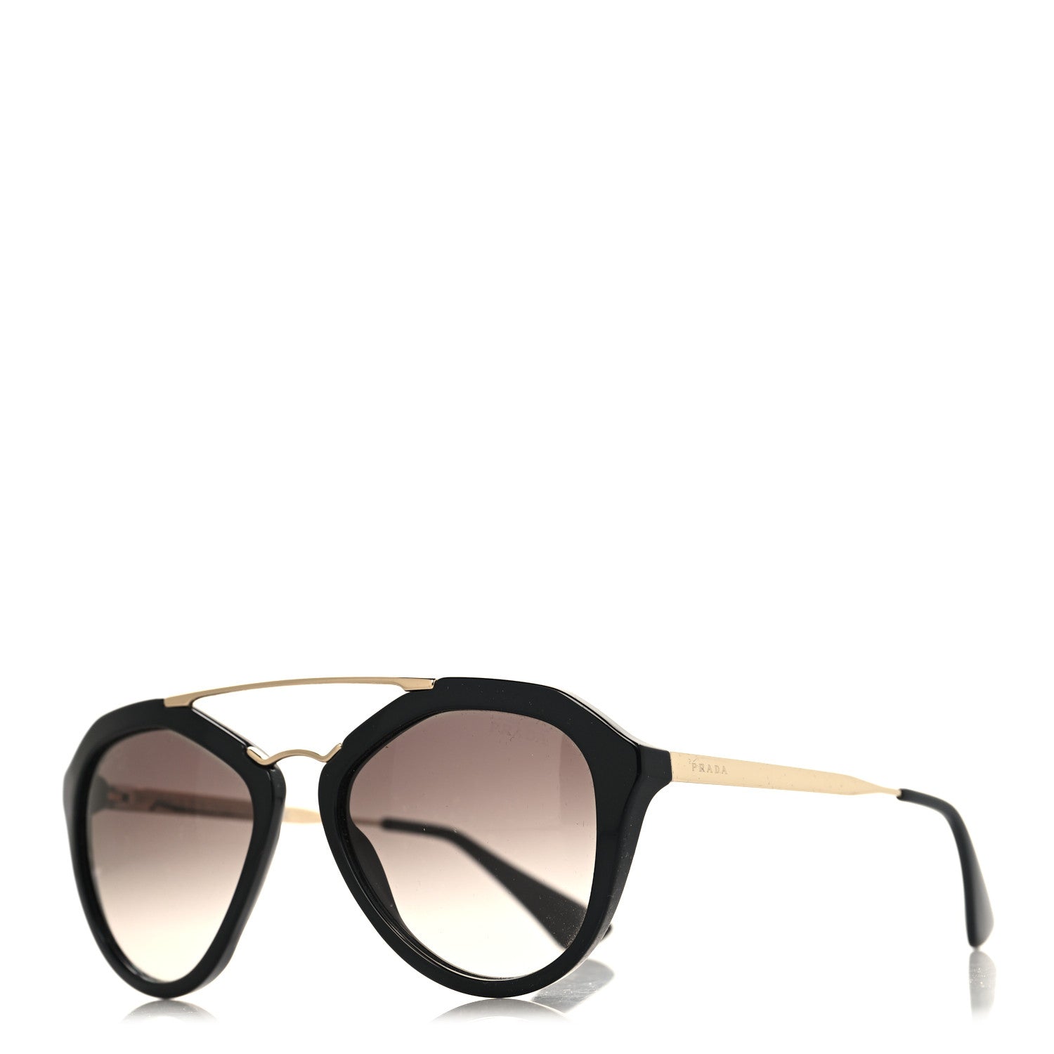 Prada Acetate Metal Cinema Sunglasses SPR 12Q Black 1 of 7