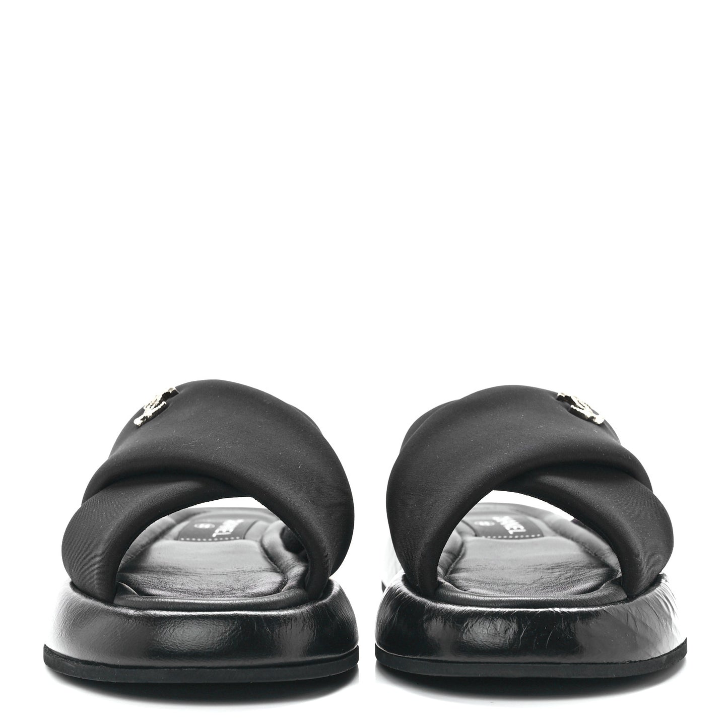 Fabric CC Mules Sandals 36 Black