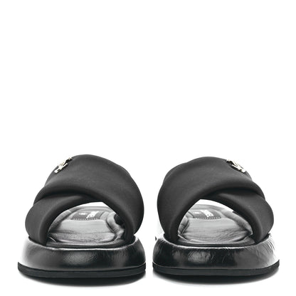 Chanel Fabric CC Mules Sandals 36 Black 2 of 9
