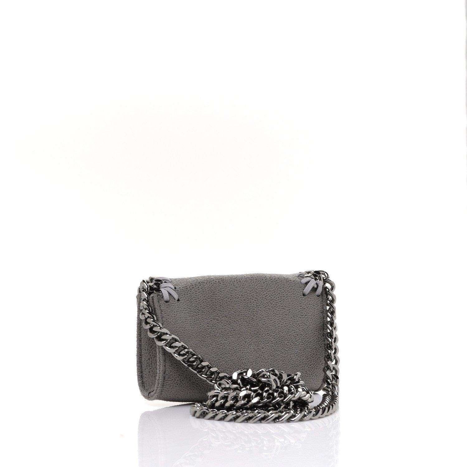 Stella McCartney Shaggy Deer Micro Falabella Tote Grey 2 of 8