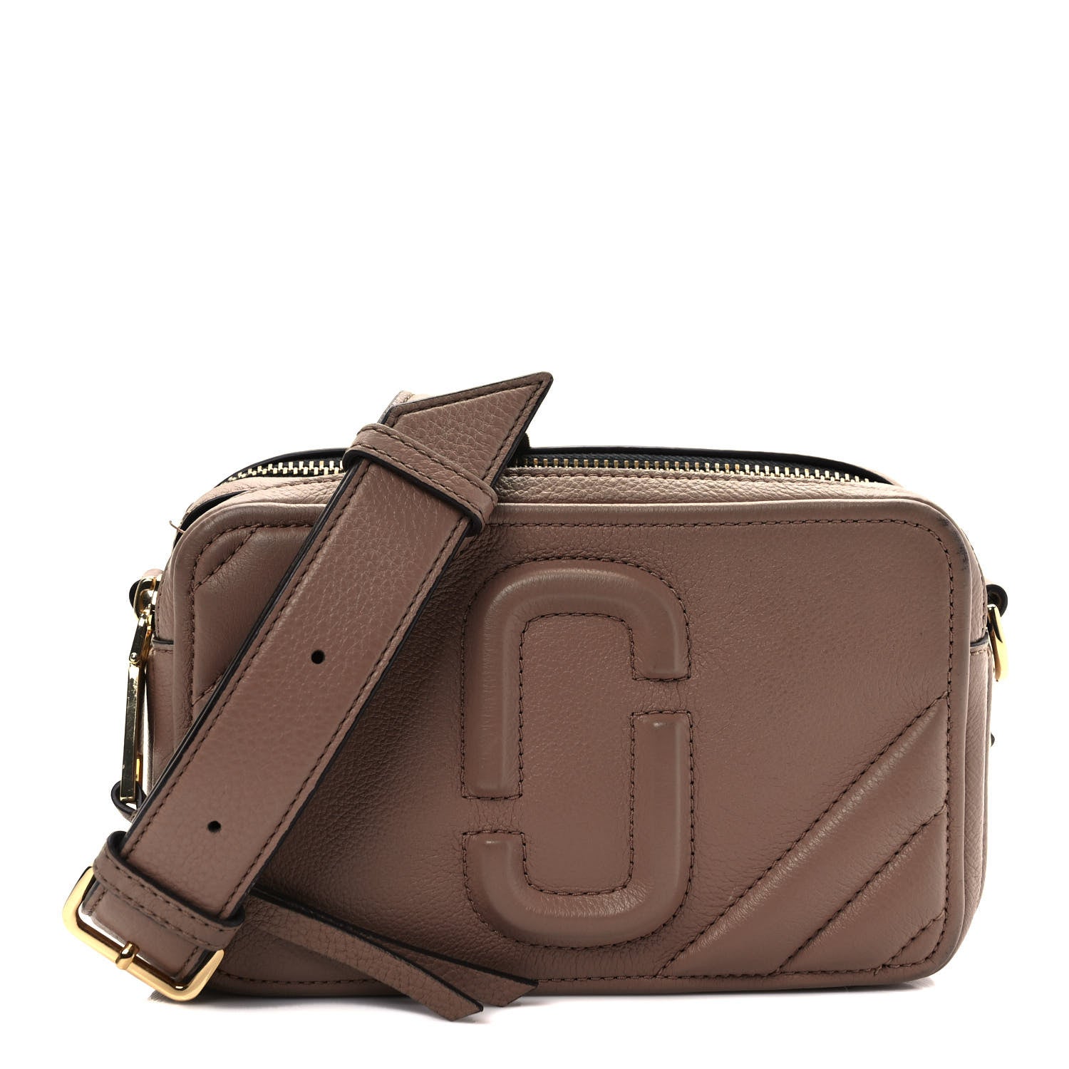 Marc Jacobs Calfskin Quilted The Moto Shot 21 Bag Dusty Beige 1 of 13
