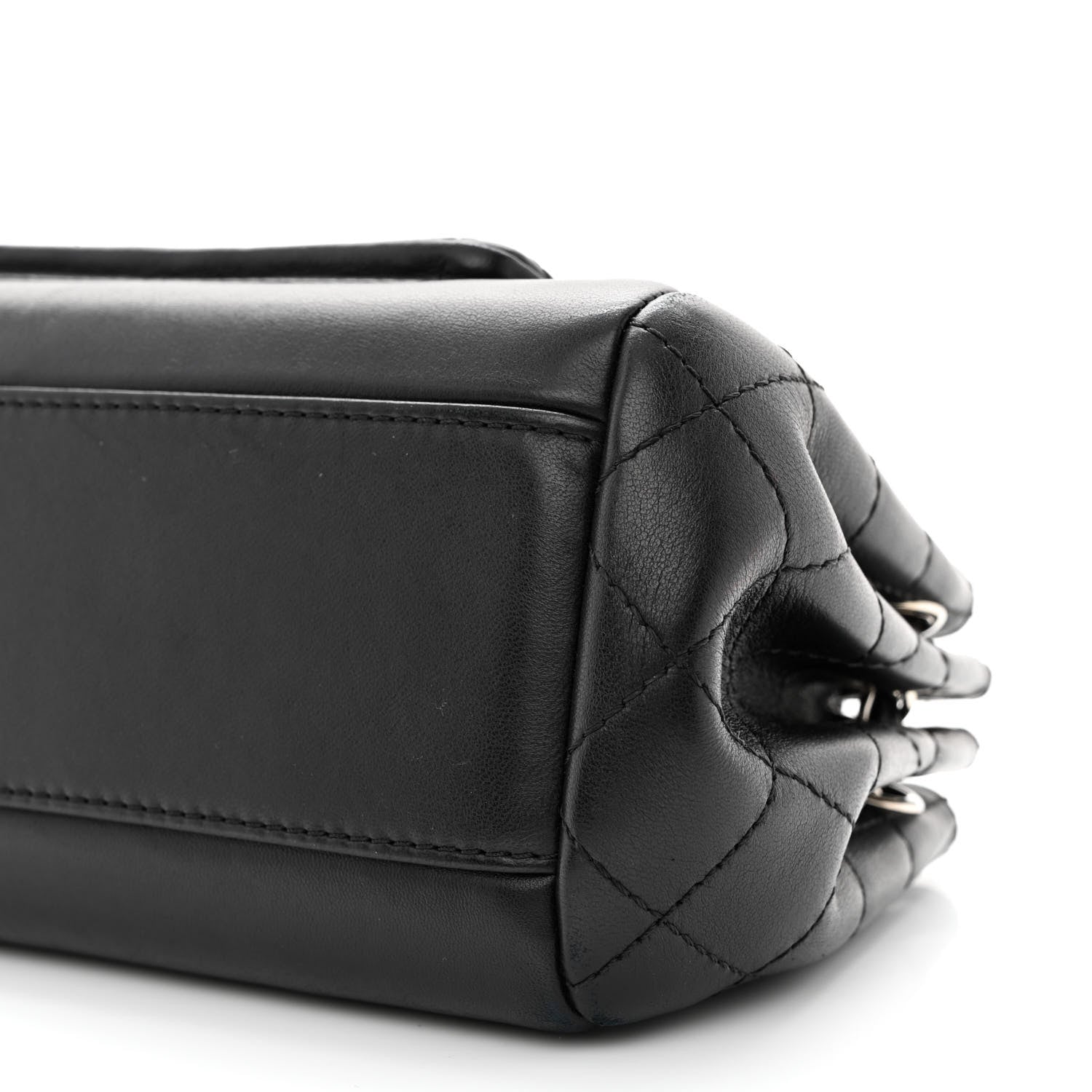 Chanel Lambskin Quilted CC Small Accordion Shopping Bag Black 11 of 12