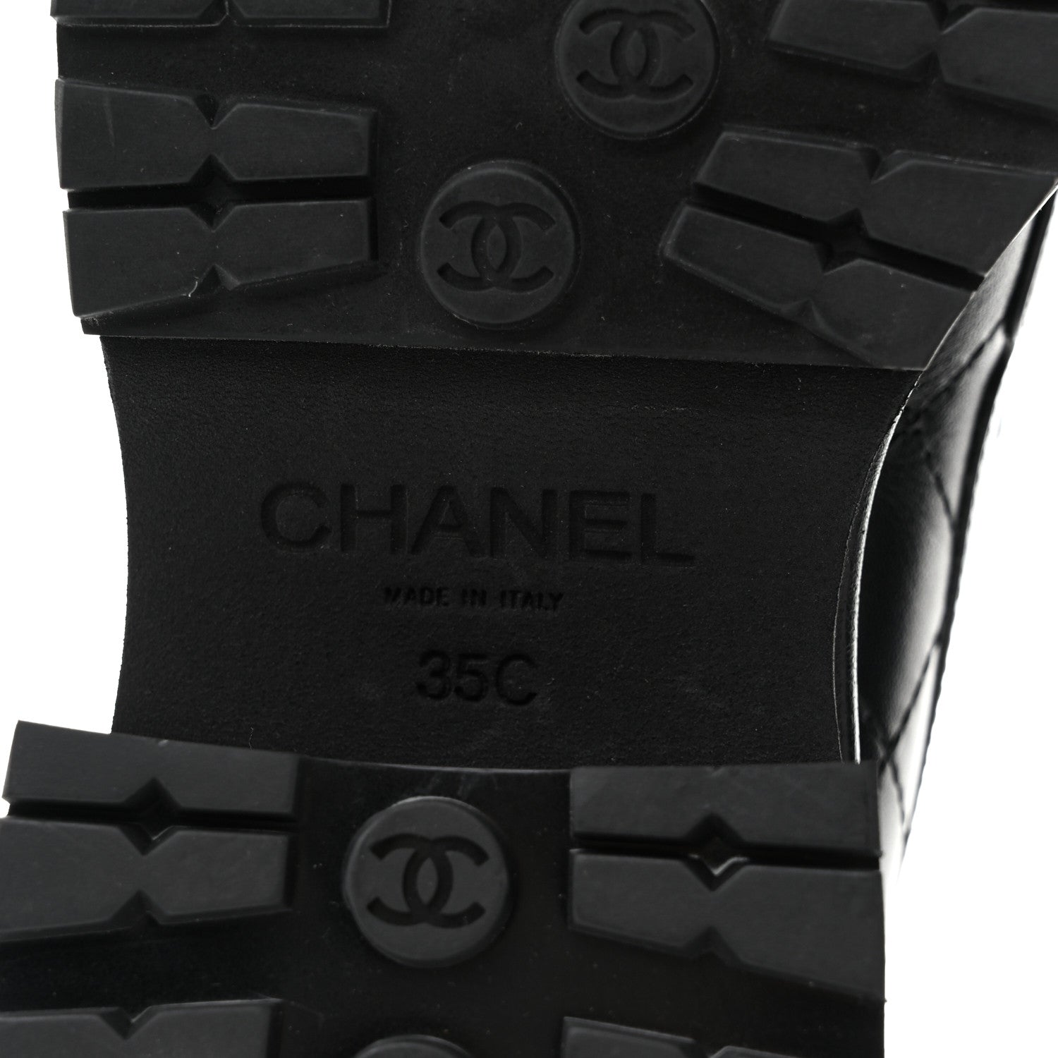 Chanel Calfskin Quilted CC Mocassin Loafers 35 Black 9 of 12