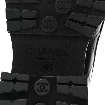Chanel Calfskin Quilted CC Mocassin Loafers 35 Black 9 of 12