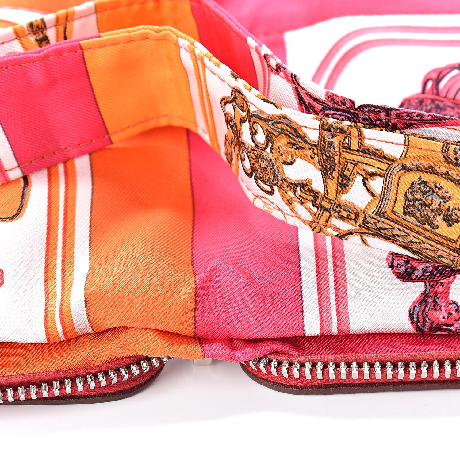 Hermes Buffle Brides de Gala Silky Pop Shopper Tote Rouge Garance 15 of 15