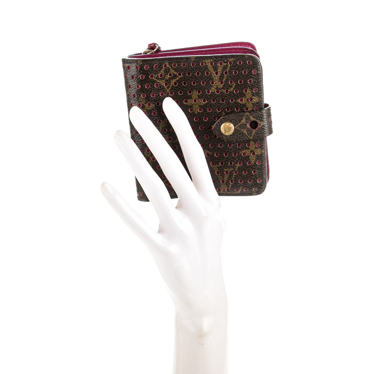 Louis Vuitton Monogram Perforated Compact Zipped Wallet Fuchsia 2 of 7