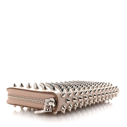 Christian Louboutin Calfskin Panettone Spiked Zip Around Wallet Dune 4 of 7