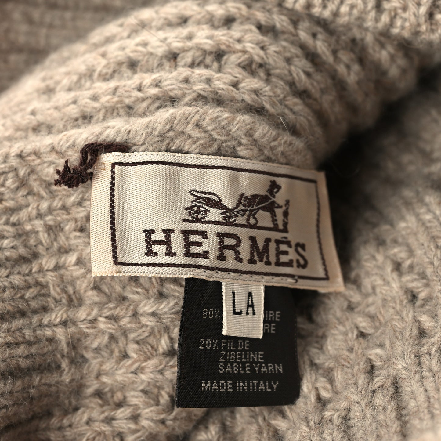 Cashmere Beanie Hat L Beige