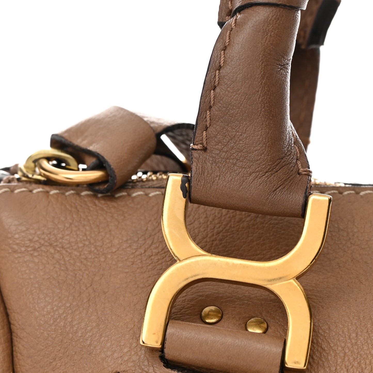 Calfskin Large Marcie Satchel Nut