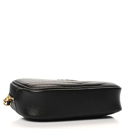 Saint Laurent Grain De Poudre Matelasse Monogram Mini Lou Camera Bag Black 4 of 10