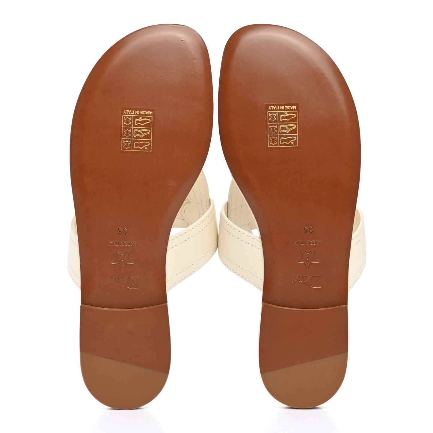 Calfskin 30 Montaigne Thong Sandals 35 White
