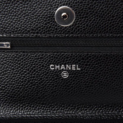 Chanel Caviar Quilted Wallet On Chain WOC Black 8 of 12