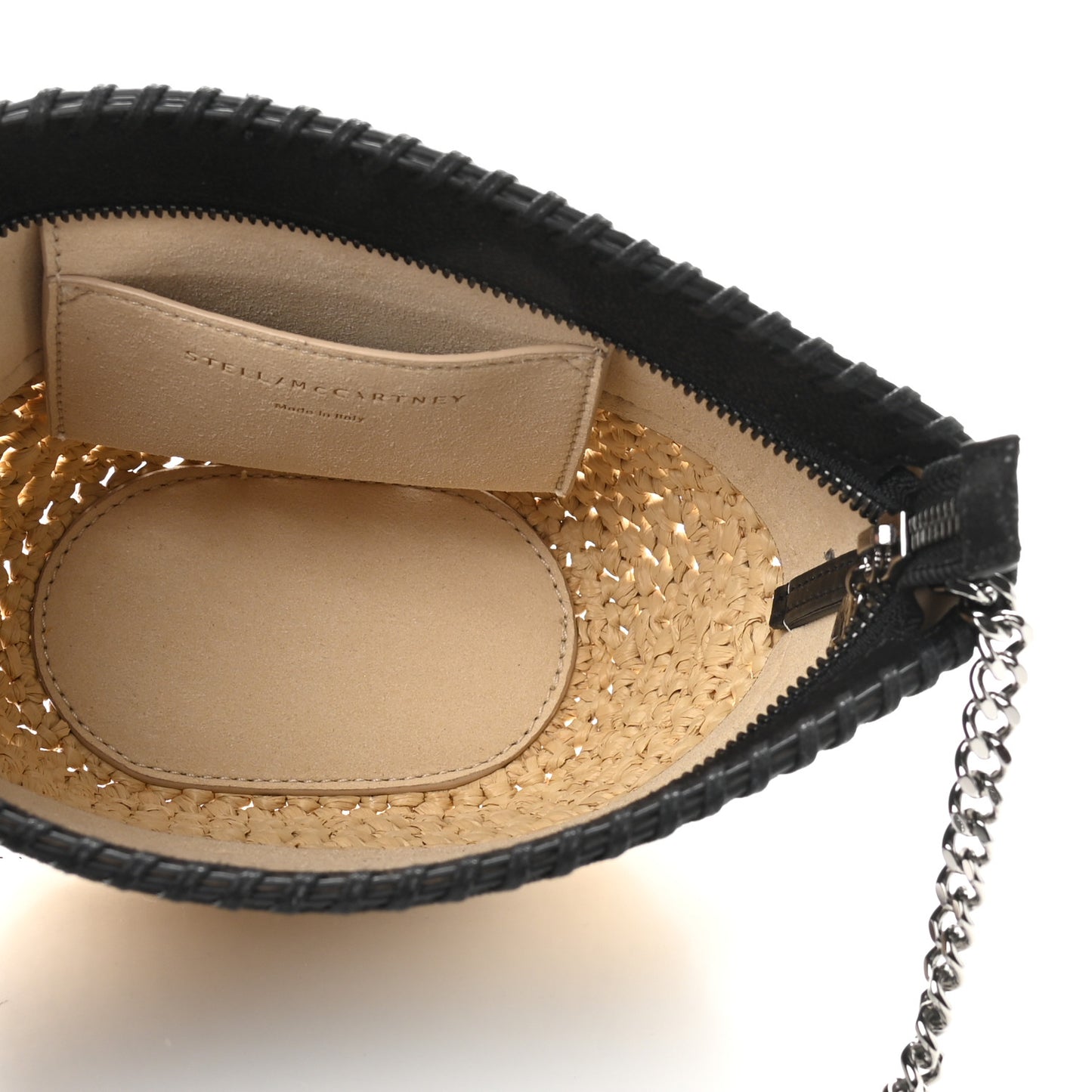 Shaggy Deer Raffia Mini Shoulder Bag Black