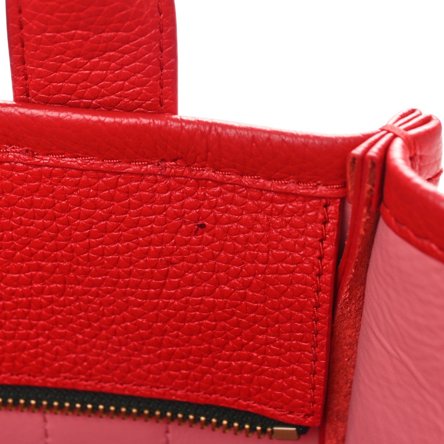 Marc Jacobs Grained Calfskin Small The Tote Bag True Red 9 of 10