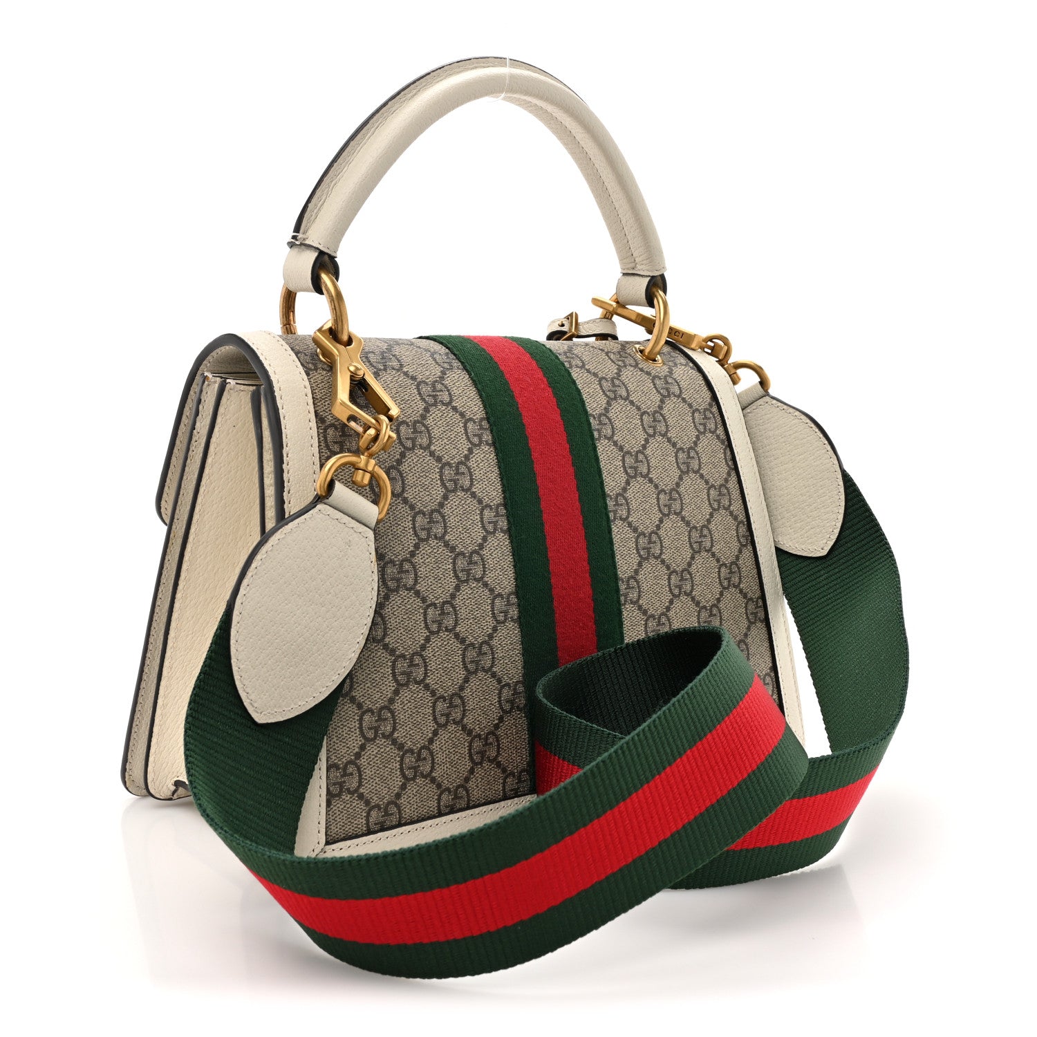 Gucci GG Supreme Monogram Small Queen Margaret Top Handle Bag White 3 of 11