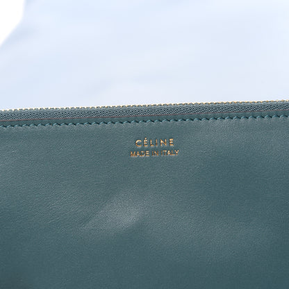 Celine Shiny Smooth Calfskin Small Twisted Cabas Green Smoke Pale Blue 11 of 13